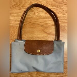 Medium light blue longchamp tote
